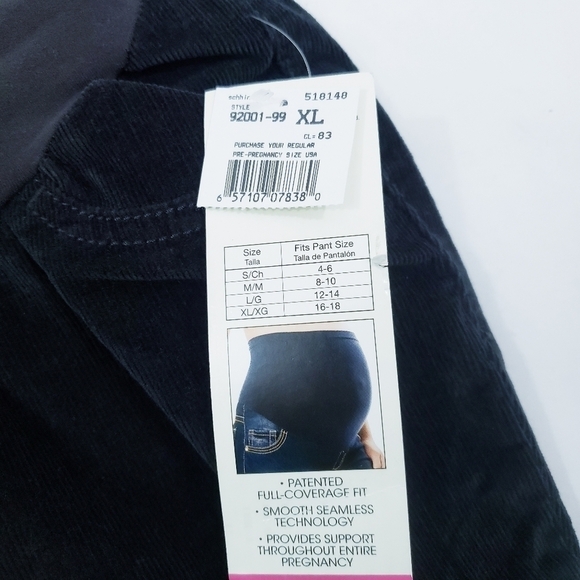 NWT Two Hearts Maternity Corduroy Bootcut Pants Dark Grey XL - Picture 8 of 10
